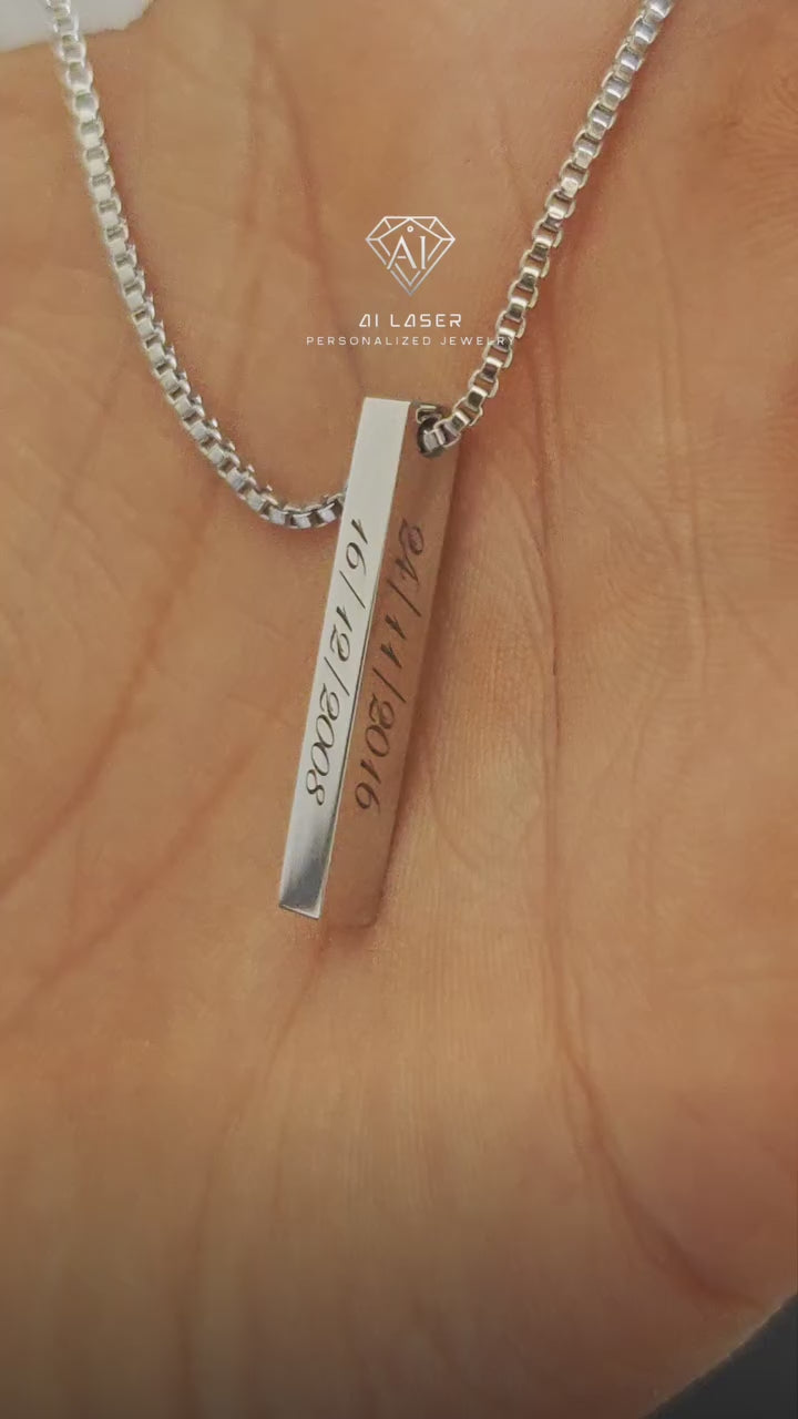 Iron Bar acero quirúrgico personalizado con fibra láser