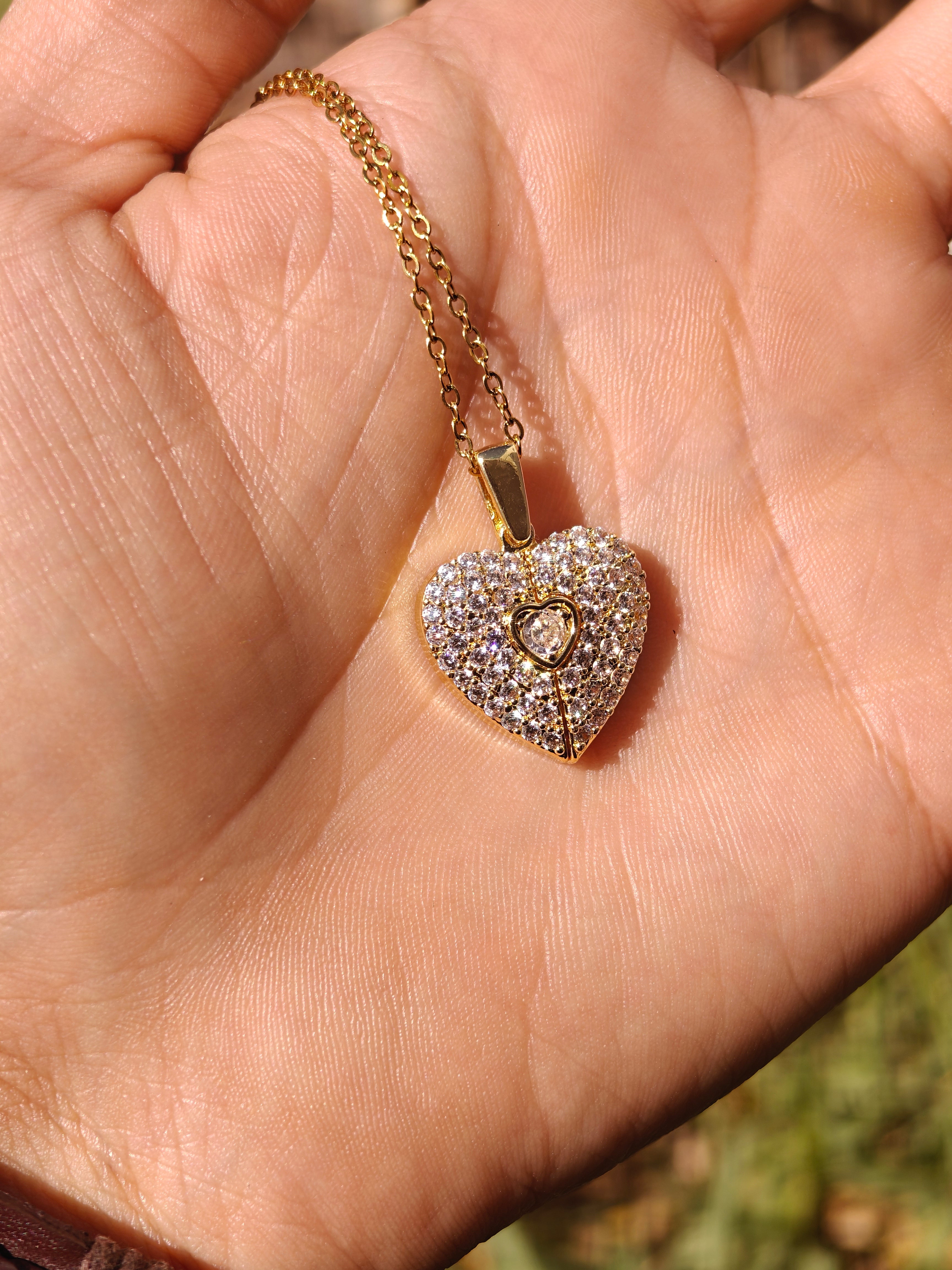 Corazón Con Mensaje Oculto aleación personalizado con fibra láser