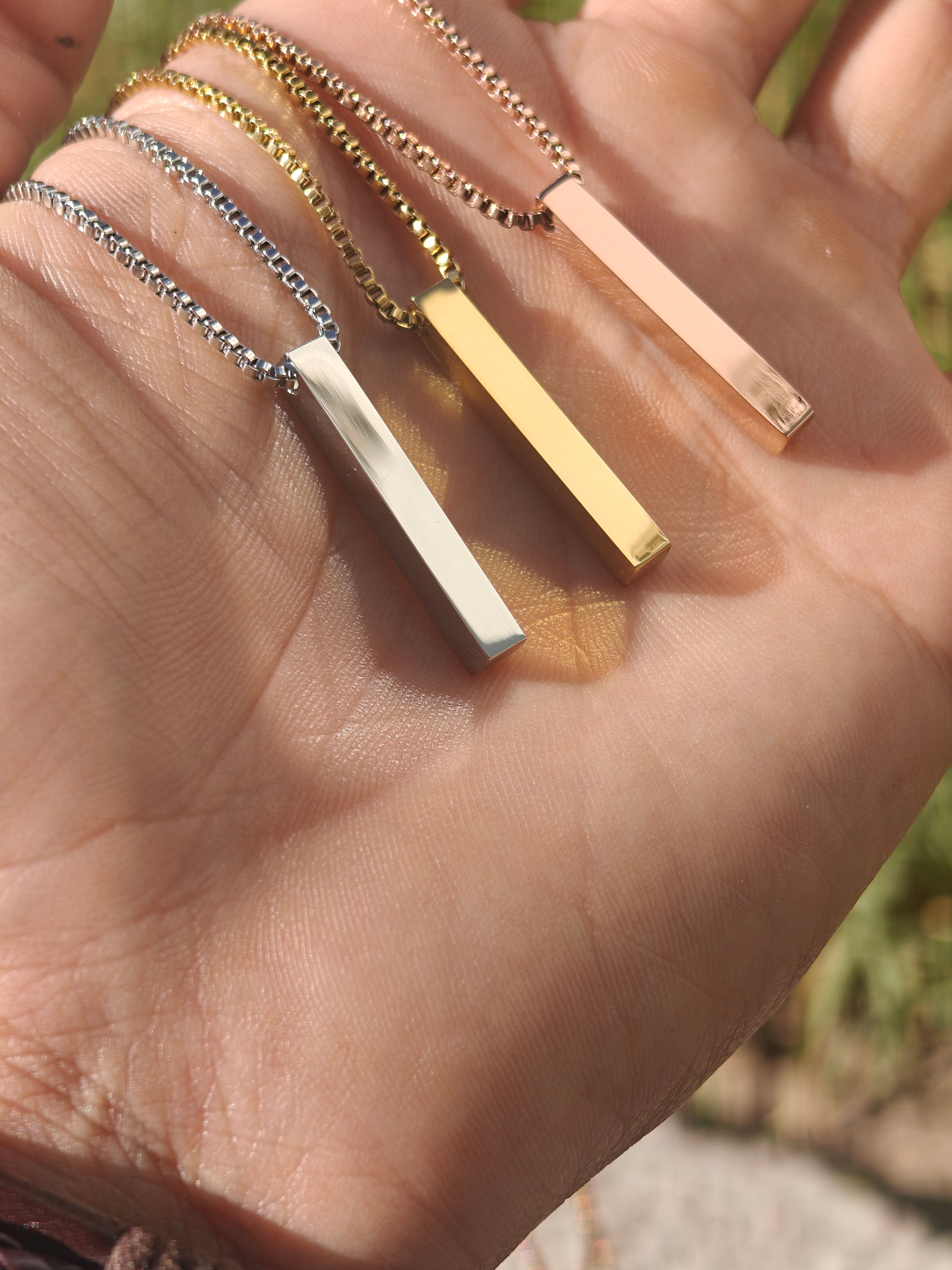 Iron Bar acero quirúrgico personalizado con fibra láser