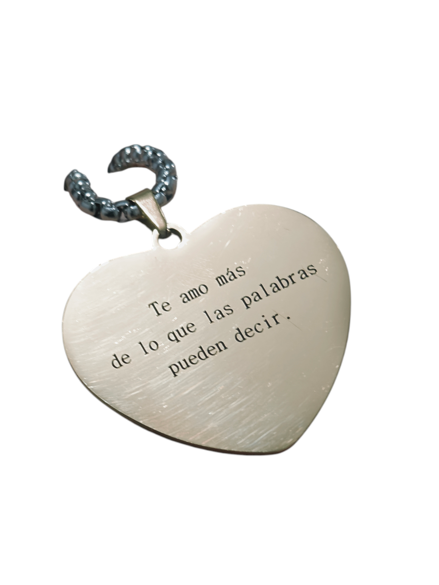 Collar Corazón Dorado Con Cadena Cúbica de acero quirúrgico personalizado con fibra láser