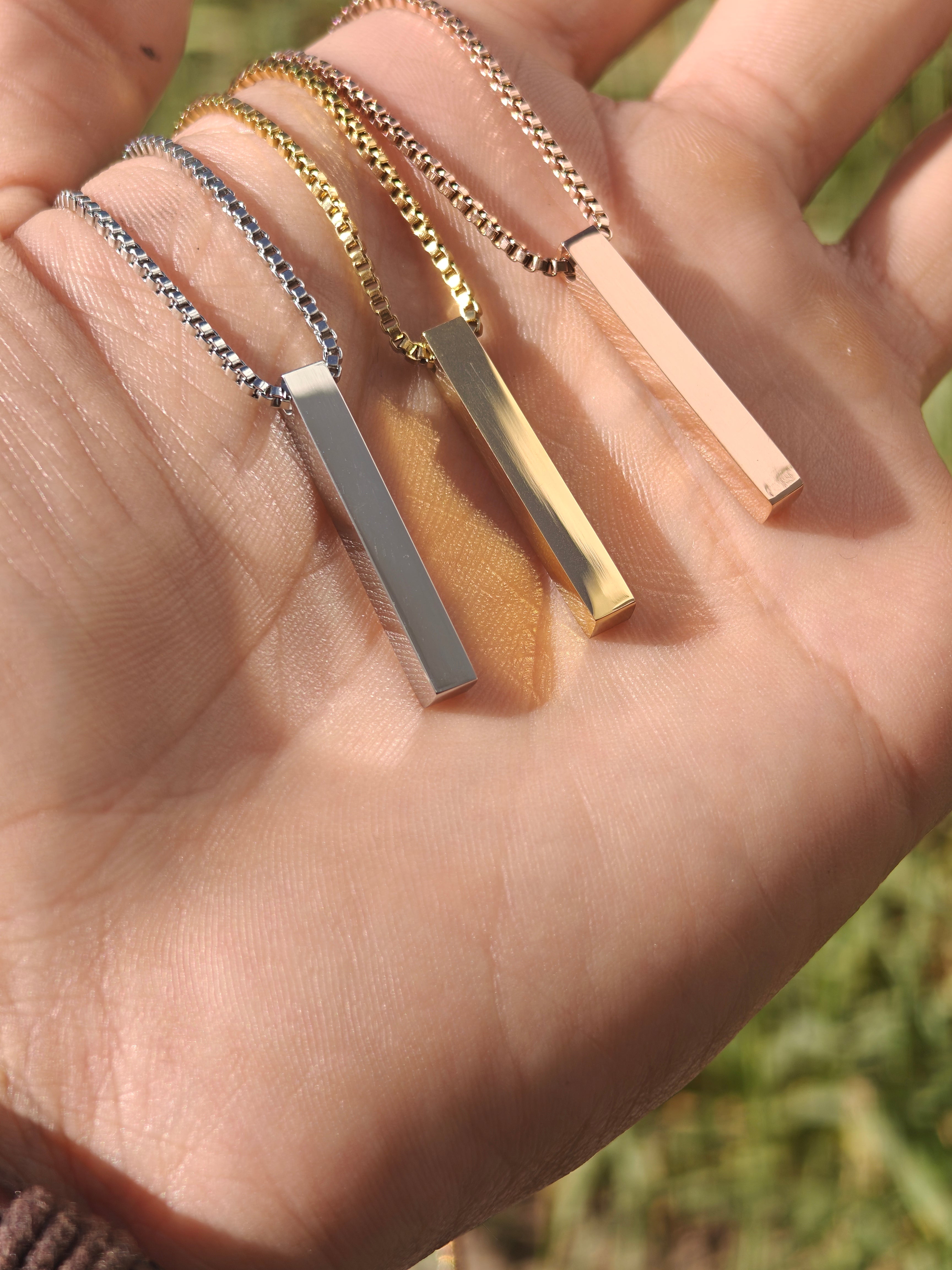 Iron Bar acero quirúrgico personalizado con fibra láser